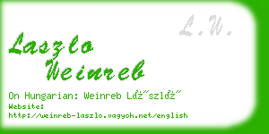 laszlo weinreb business card